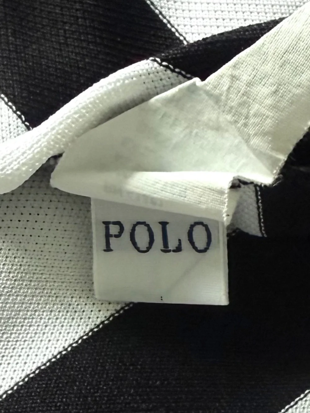 Polo Ralph Lauren Performance White Black Blue Stripe Polo Shirt XL Mens